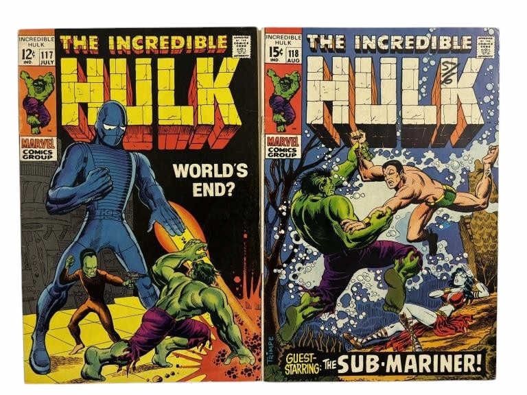 Hulk 117 & 118 vs the Leader & Sub Mariner 1969 FN- (1 of 5)