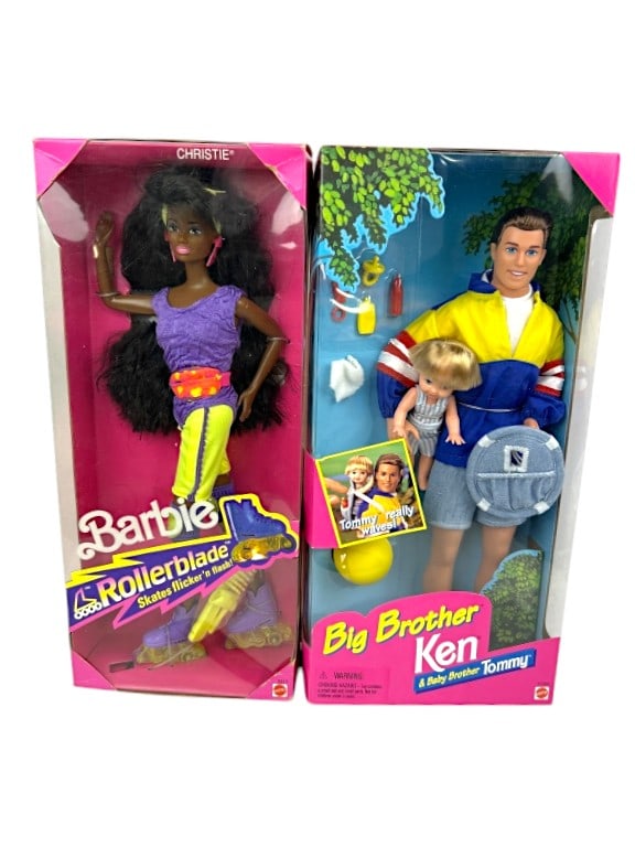 Barbie, Christie Rollerblade, Big Brother Ken & Baby Brother Tommy, 1992 & 1996, #2217 & #17055: Barbie, Christie Rollerblade, Big Brother Ken & Baby Brother Tommy, 1992 & 1996, #2217 & #17055