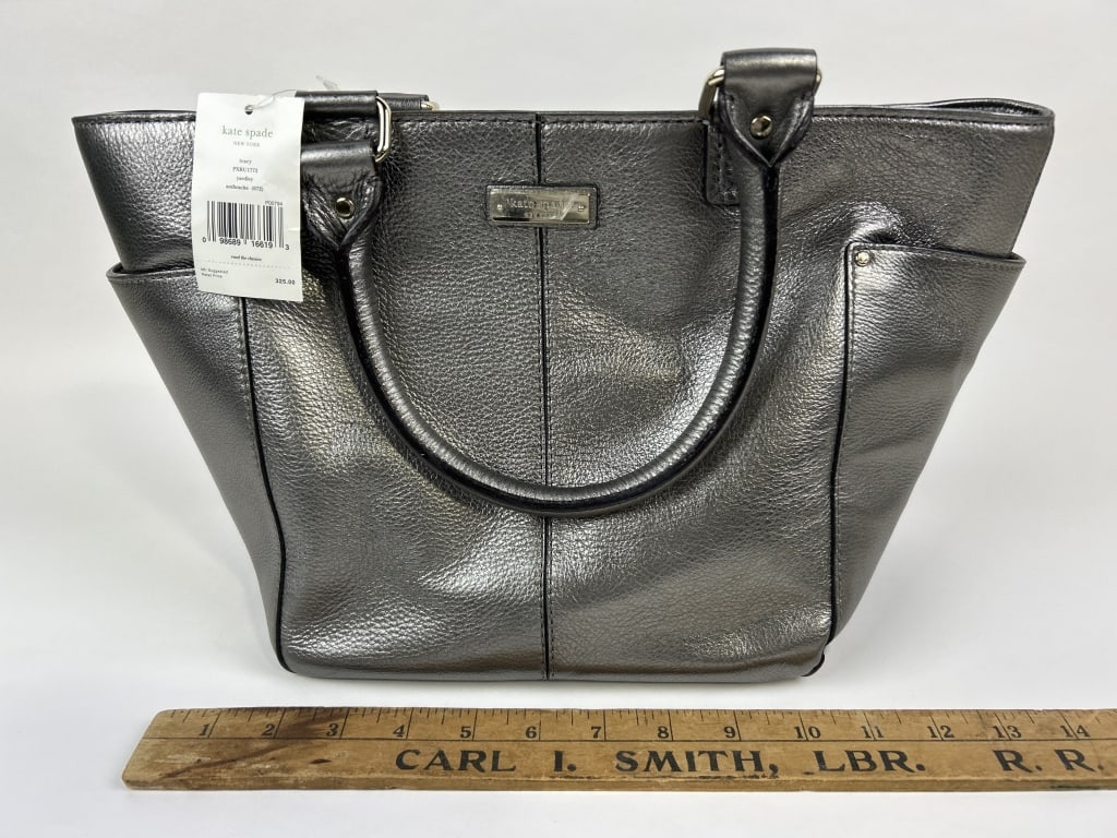 Kate Spade, Tracy Metallic Pewter, Shoulder Bag, NWT, (Retail - $325) (1 of 7)