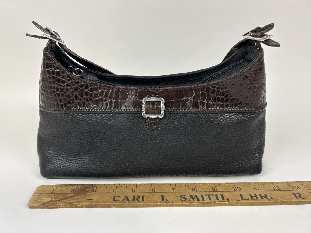 Brighton, Brown Pebbled Leather, Shoulder Bag: Brighton, Brown Pebbled Leather, Shoulder Bag