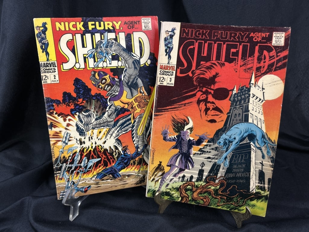 Nick Fury Agent of Shield 2 & 3 Steranko Covers VG+/FN- (1 of 7)