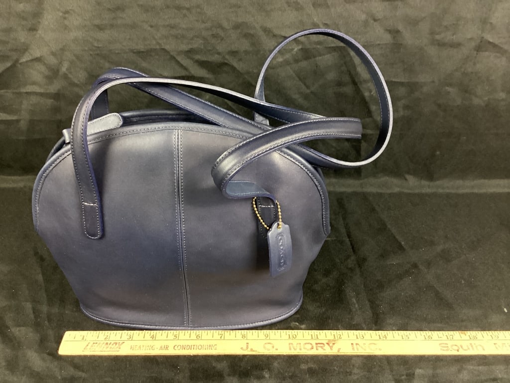 Coach, Erikson Bucket, Shoulder Bag, Blue Leather (1 of 3)