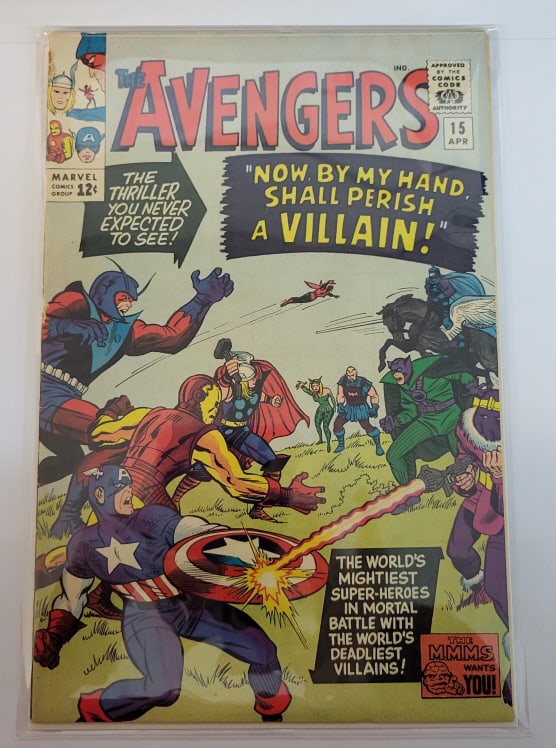 Avengers 15 Death of Baron Zemo 1965 VG/FN Comic (1 of 2)