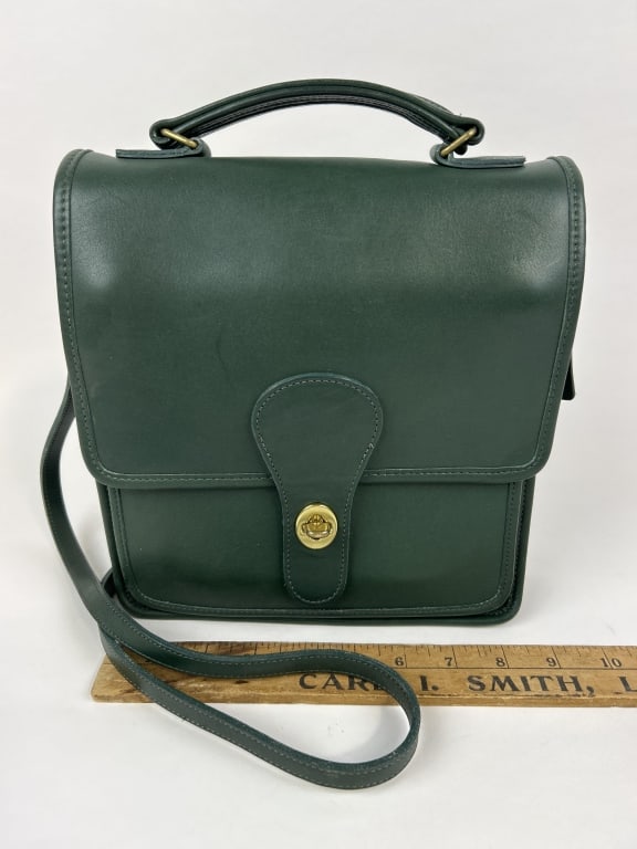 Coach, Bottle Green, Station Bag, Crossbody, Gold Hardware (1 of 4)