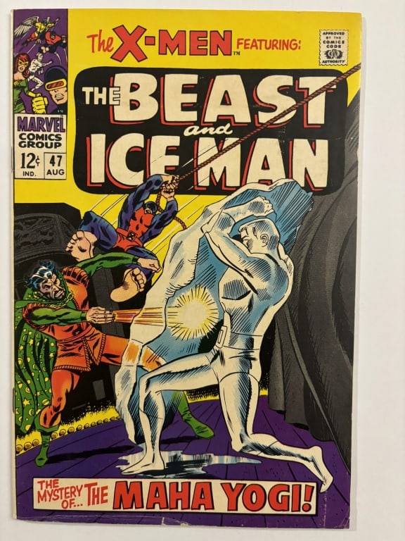 X-men 47 Iceman and Beast Issue 1968 FN- (1 of 7)