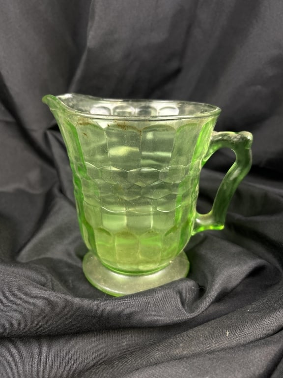 Uranium Glass Pitcher (1 of 5)