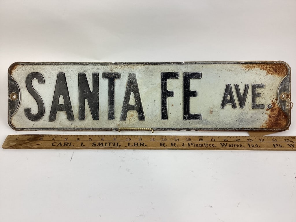 Vintage Santa Fe Avenue Street Sign (1 of 4)