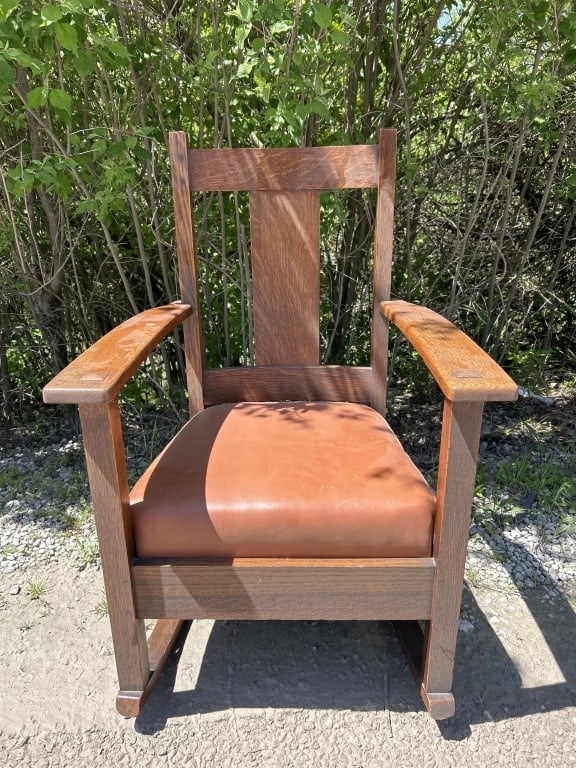 Mission Arts & Crafts Charles Limbert Oak Rocker (1 of 11)