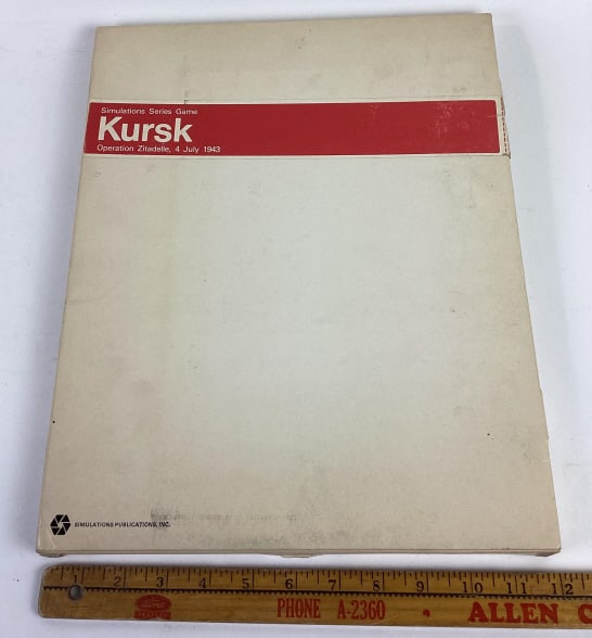 WWII Simulations Game Kursk 1972: Simulations Series Game Kursk - Operation Zitadelle, 4 July 1943. Copyright 1972 Simulations Publications, Inc. Opened and played.