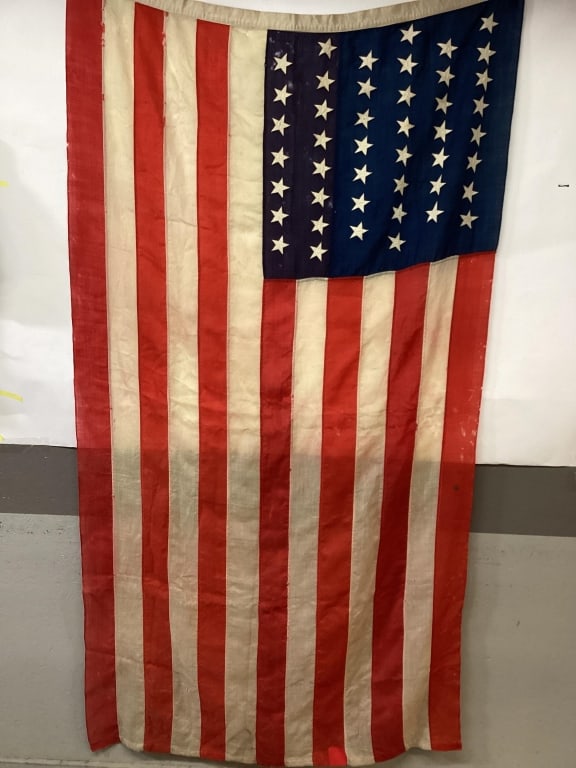 46 Star US Flag, Signed Stephenson 94 inches (1 of 11)