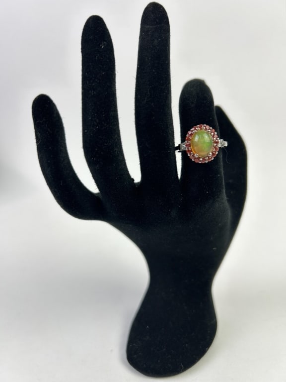 Sterling, Fire Opal & Orange Tourmaline Ring (1 of 8)