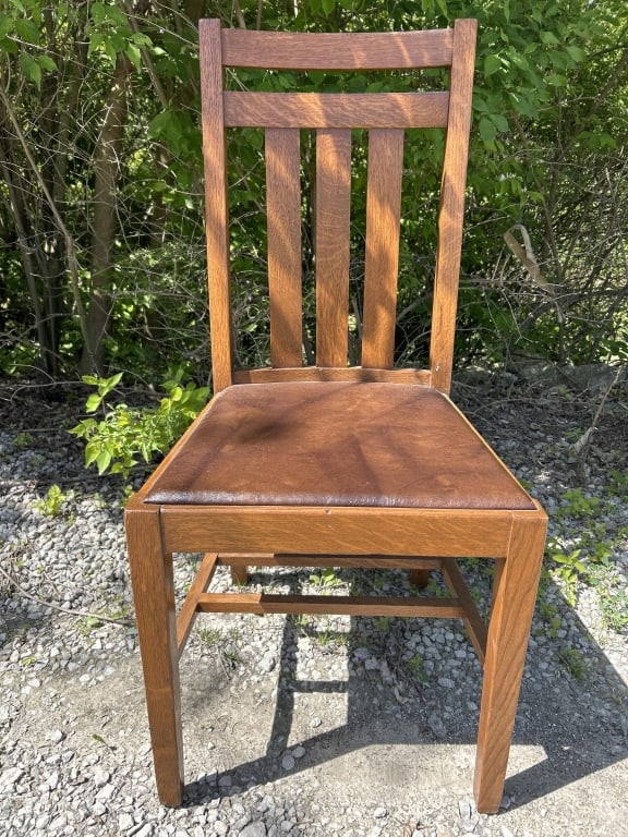 Mission Oak Side Chair (1 of 9)