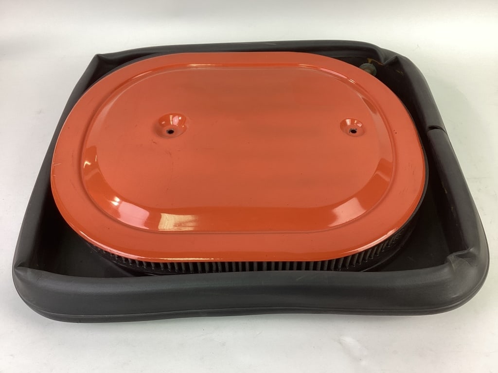 1970s Mopar 6 Pack Air Cleaner Reproduction: Fiberglass base with metal lid, K&N filter with seal