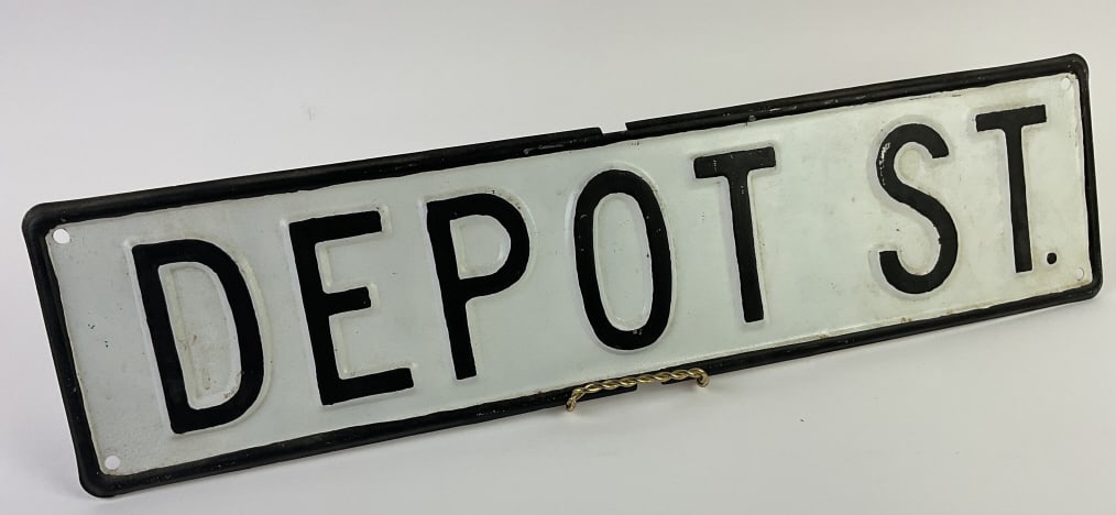 Old Depot Street Metal Sign (1 of 3)