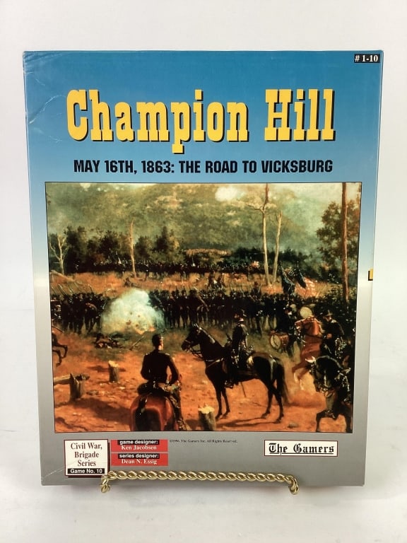 Civil War Game Champion Hill The Gamers: Champion Hill - May 16th, 1863: The Road to Vicksburg. 1996 The Gamers, Inc. Civil War Brigade Series #1-10. Unsealed, unplayed