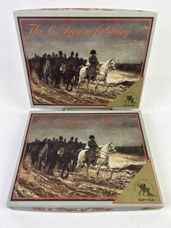(2) Napoleon War Game 6 Days of Glory Unpunched: (2) The 6 Days of Glory . 1997 Clash of Arms Games. #9601-54 One unpunched, the other punched with some box wear