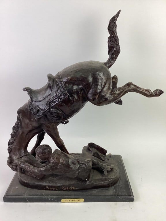 After Frederic Remington Wicked Pony Bronze Statue (1 of 7)
