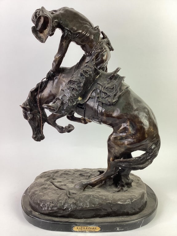 After Frederic Remington Rattlesnake Bronze Statue (1 of 5)