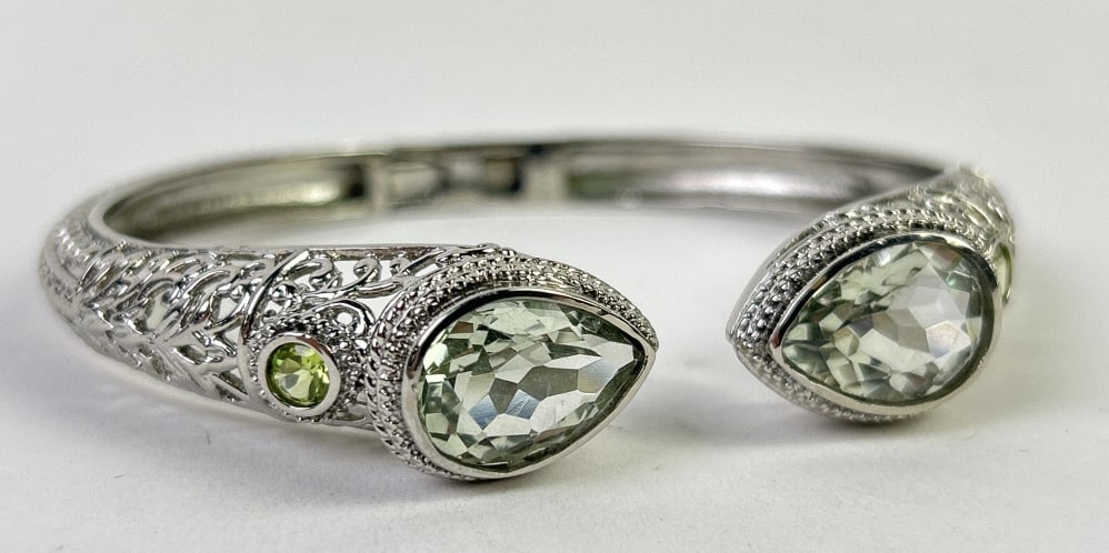 Sterling & Gemstone Bracelet 20.7 grams (1 of 9)