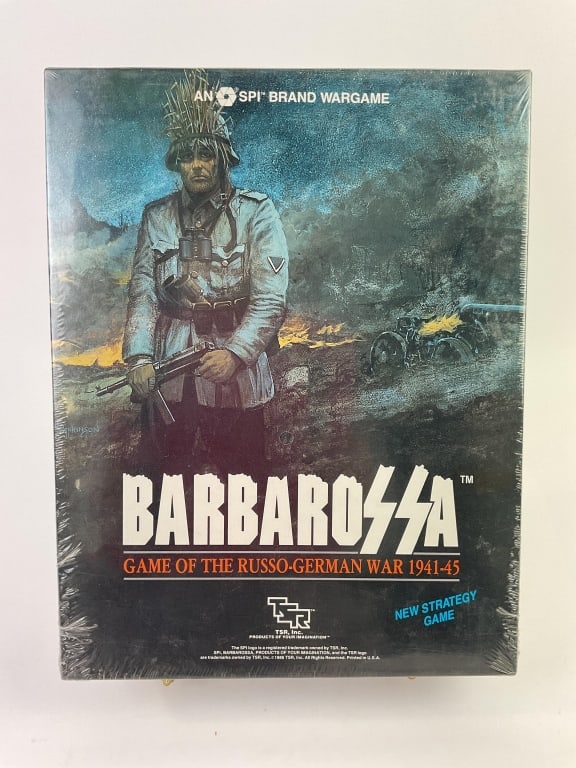WWII Strategy Game Barbarossa Sealed: Barbarossa - Game of the Russo-German War 1941-1945. 1986 TSR, Inc. An SPI Brand Wargame. #3012. Sealed