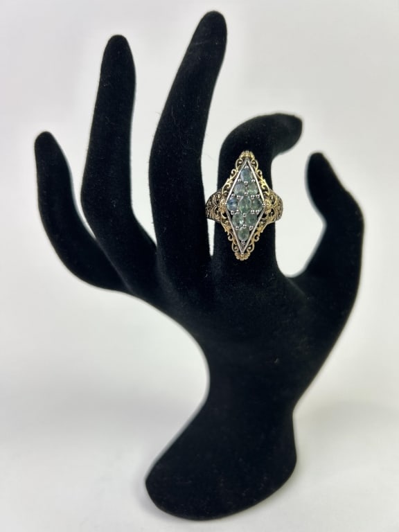 Sterling & Gemstone Ring 5.677 Grams (1 of 7)