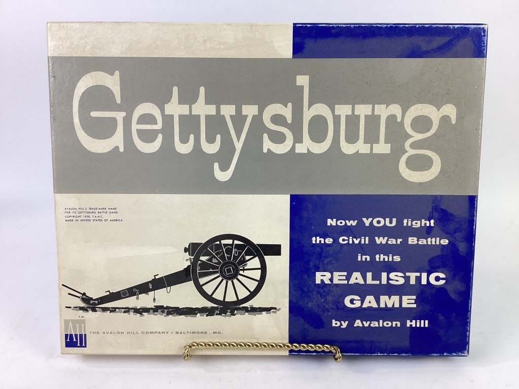 Avalon Hill Civil War Gettysburg Game #501: Gettysburg - Civil War Battle Game. 1958 The Avalon Hill Company #501. Unpunched.