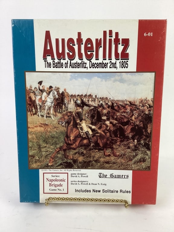 Napoleon War Game Austerlitz The Gamers: The Battle of Austerlitz, December 2nd, 1805. Napoleonic Brigade Series Game No. 1. 1993 The Gamers, Inc. #6-01. Unpunched.