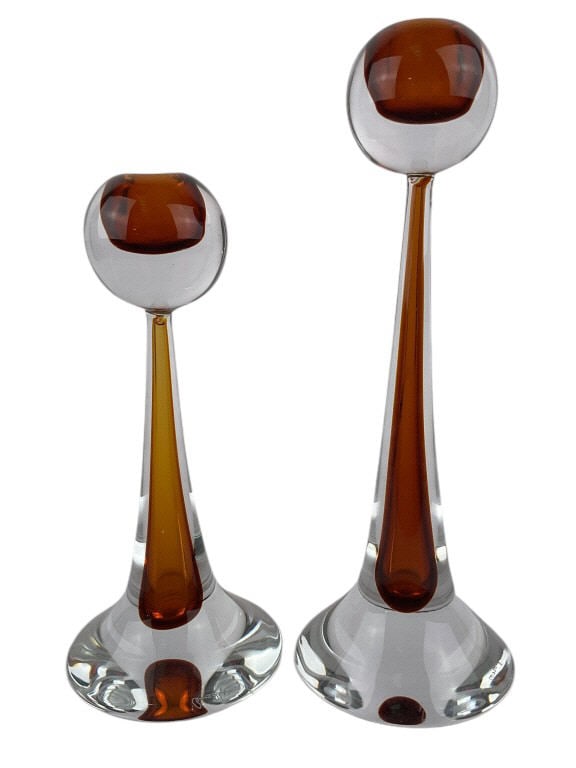 (2) Gino Cenedese MCM Murano Glass Candlesticks (1 of 5)