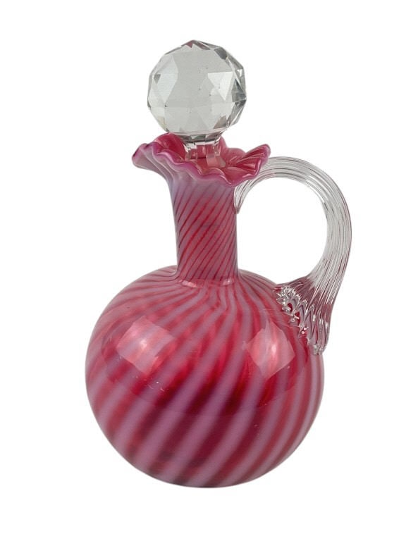 Fenton Cranberry Opalescent Swirl Cruet (1 of 8)