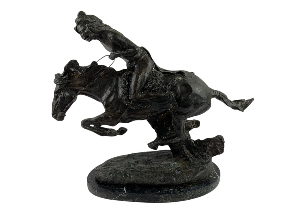 Cheyenne Bronze Horseback Sculpture by Frederic Remington (1 of 9)