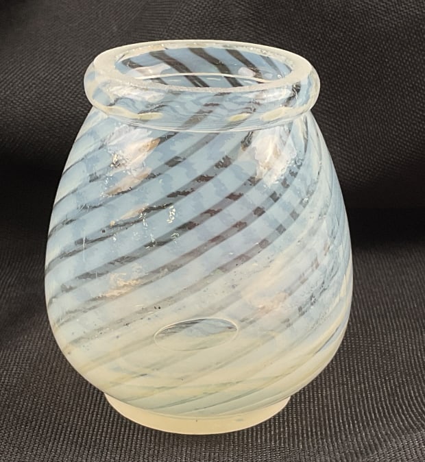 EAPG Victorian Opalescent Swirl Toothpick Holder: Measures approximately 2.5 inches