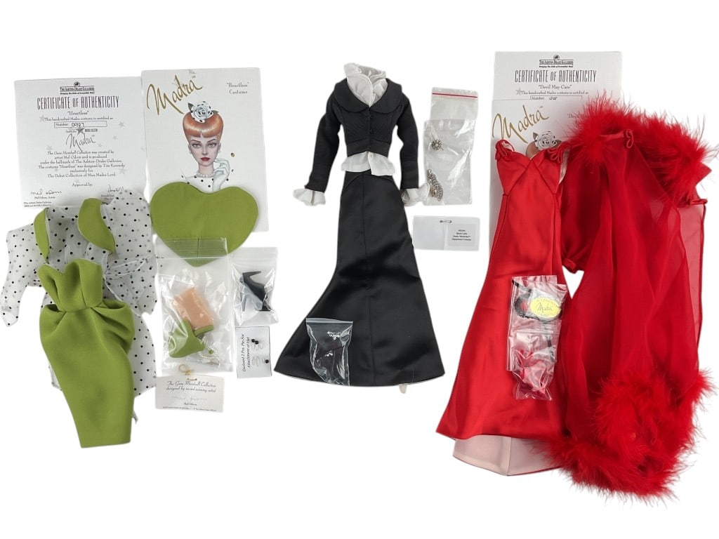 (3) Madra Doll Outfits: 2000 Devil May Care Outift, Black Calla Outfit, and 2000 Heartless Outfit (1 of 8)