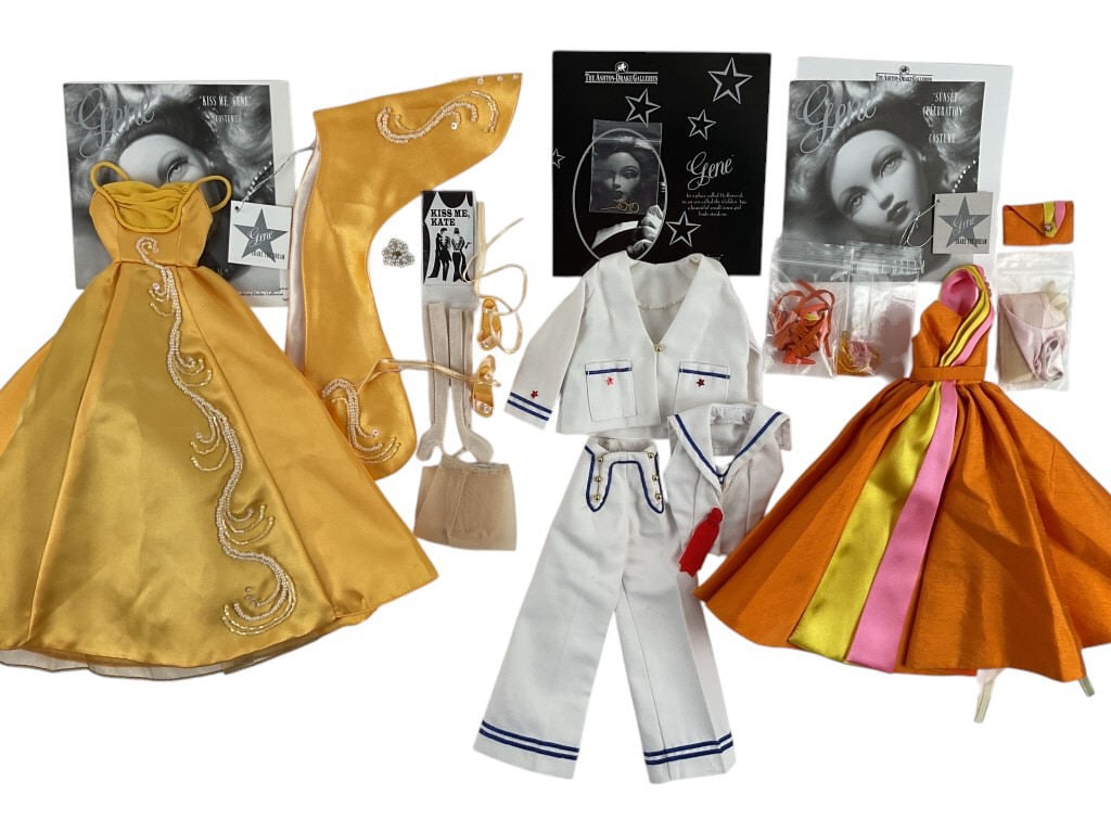 (3) Gene Doll Outfits: 2000 Kiss Me Gene Outfit, 1999 Sunset Celebration Outfit, and 1997 Sea Spree (1 of 7)
