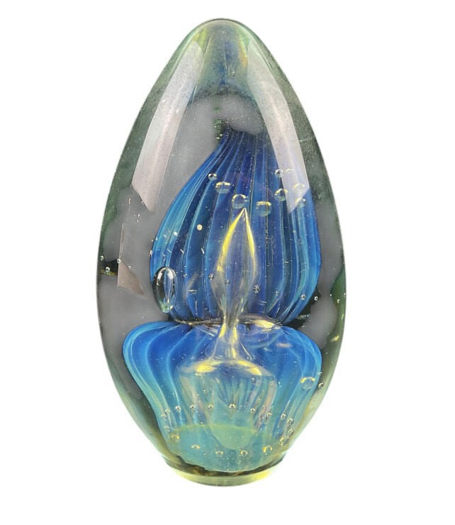 Robert Eickholt Signed  Double Jellyfish Art Glass Paperweight (1 of 5)