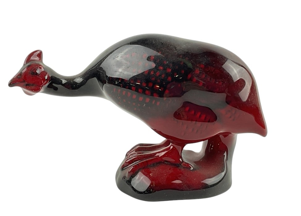 Royal Doulton Flambe Guinea Fowl Figurine (1 of 6)
