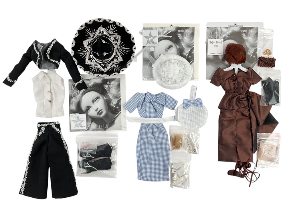 (3) Gene Doll Outfits: 1999 Cognac Evening Outift, Bridge Club Outfit, and 2000 Bolero Outift (1 of 6)