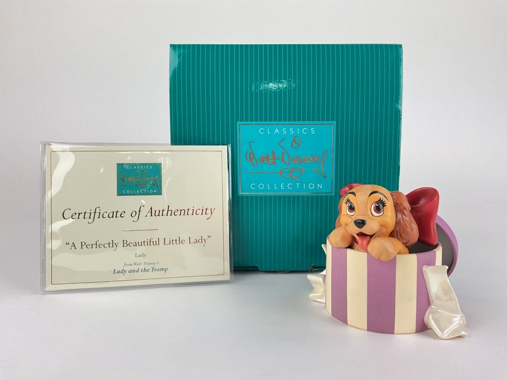 Walt Disney Lady & Tramp Dog Cat Figurines 6pc Lot