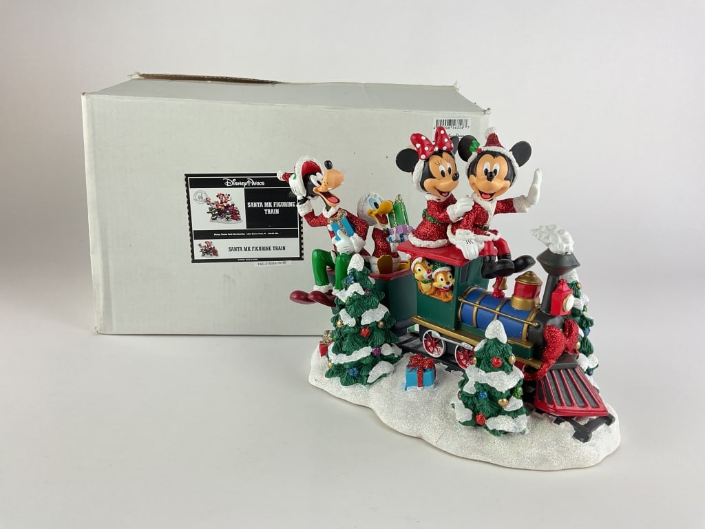 Santa MK Figurine Train: Disney Parks Santa MK Figurine Train featuring Mickey Mouse and Friends.