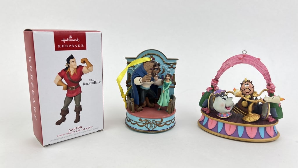 (3) Beauty and The Beast Ornaments (1 of 3)