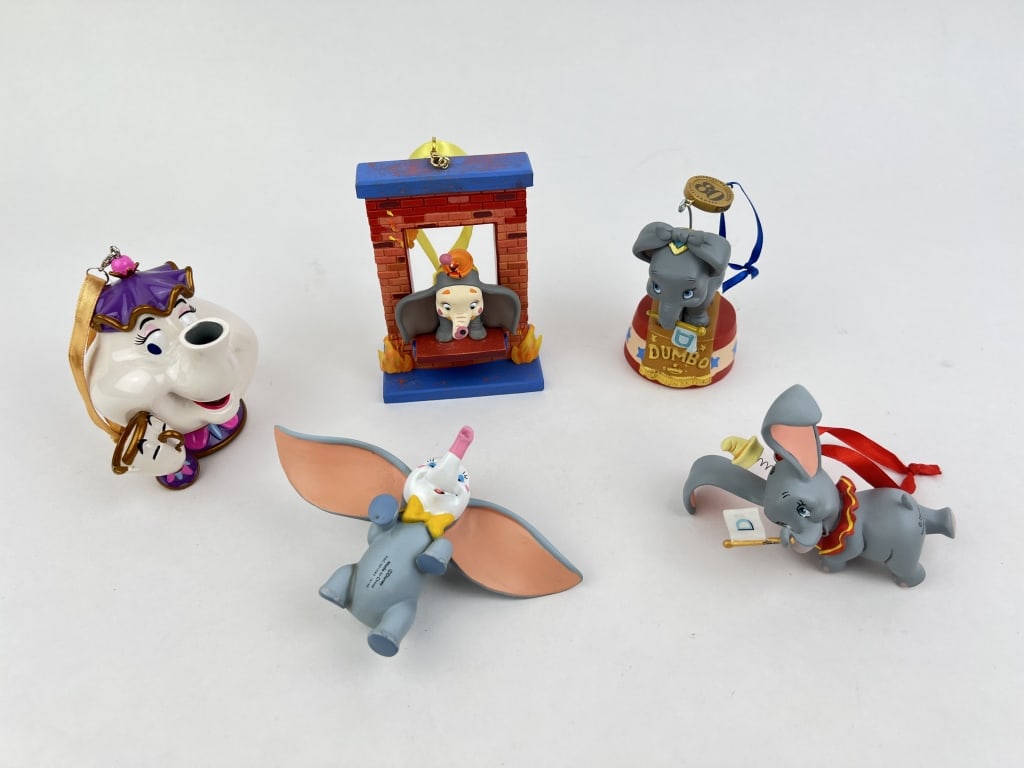 (5) Dumbo and Beauty and the Beast ornaments (1 of 4)