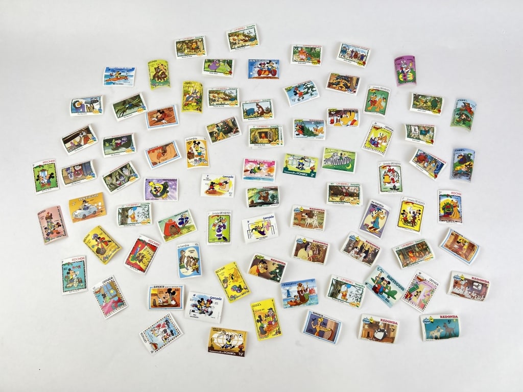 Set of Disney Kenmore Stamp Company Stamps: Includes stamps from Winnie the Pooh Bambi, 101 Dalmatians, and More