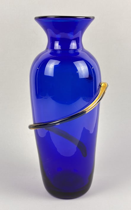 Blenko Cobalt Blue Vase - 2