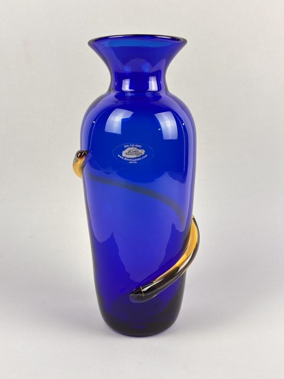 Blenko Cobalt Blue Vase - 3