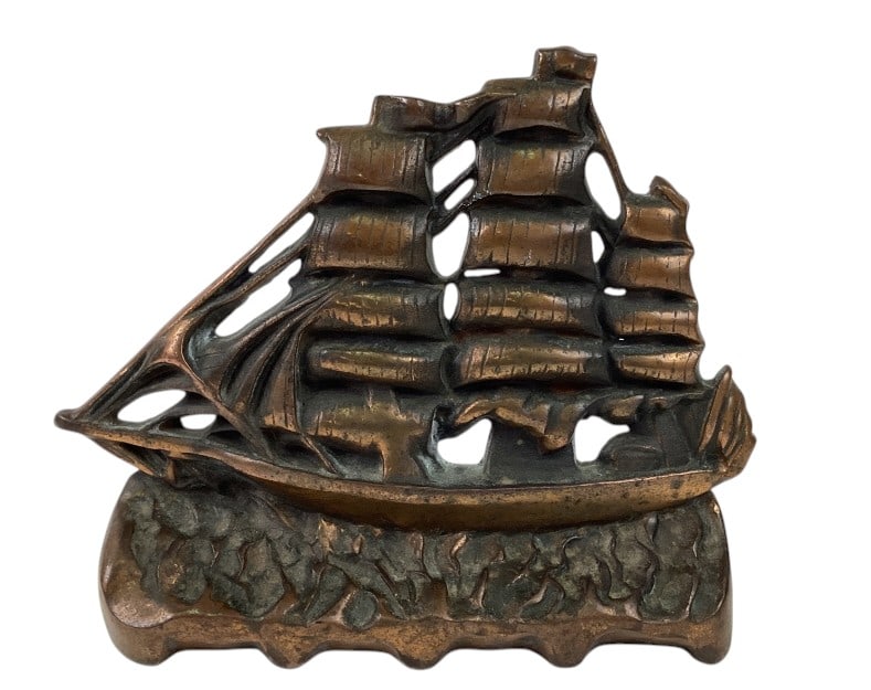 Cast Iron Nautical Tall Ship Doorstop (1 of 9)
