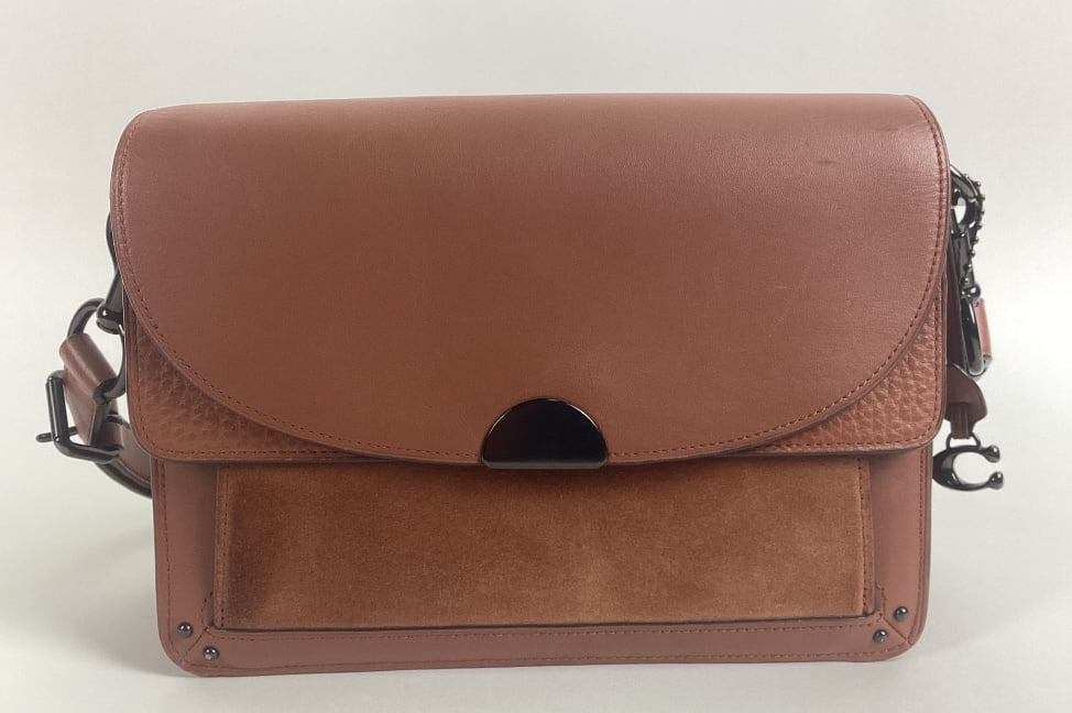 Saddle Brown Coach Dreamer mixed Leather Shoulder Bag (1 of 13)