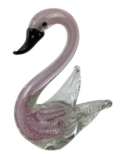 Murano Style Hand Blown Art Glass Swan (1 of 7)