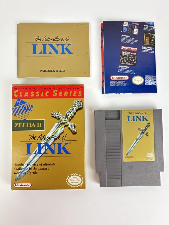 Adventure of Link, Nintendo: Adventure of Link, Nintendo, includes game cartridge, instruction booklet and original box