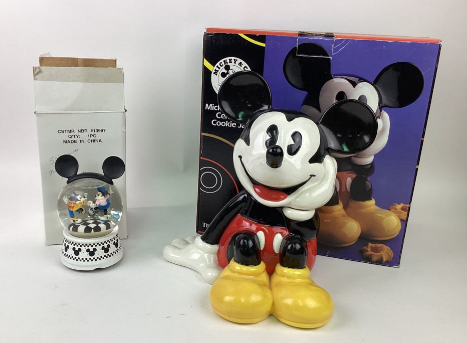 Treasure Craft Mickey & Co. Mickey Mouse Ceramic Cookie Jar and Disney 50's Dancing Mickey & Minnie (1 of 9)