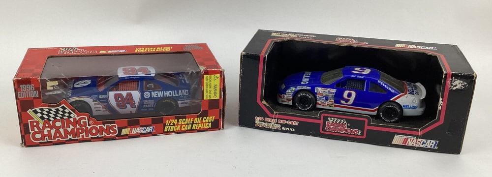 Racing Champions Diecast #94 Ron Barfield 1:24 Scale and Racing Champions Diecast #9 Bill Elliott: Racing Champions Nascar Diecast 1:24 Scale Stock Car Replica #94 Ron Barfield New Holland and Racing Champions Nascar Diecast #9 Melling Bill Elliott 1:24 Scale Stock Car Replica. Both new in box