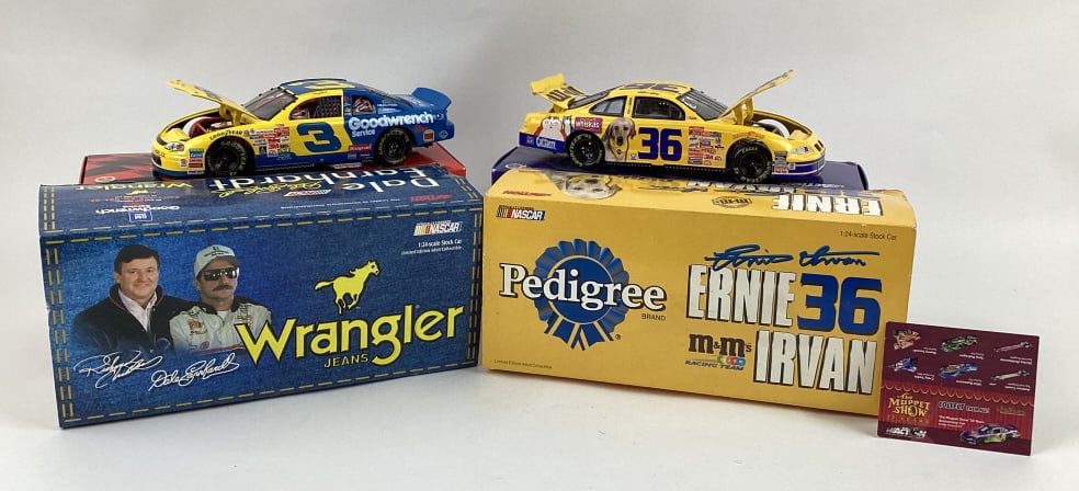 Action Racing Diecast 1999 #3 Dale Earnhardt 1:24 and 1999 #36 Ernie Irvan 1:24 Scale: Action Racing Diecast 1999 1:24 Nascar Dale Earnhardt #3 GM Goodwrench Service plus Wrangler Jeans 1999 Monte Carlo 1 of 10,020 Coin Bank and 1999 Racing Champions Diecast 1:24 Stock Car Nascar Ernie 
